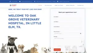 Screenshot of Oak Grove Vet Hosptial